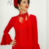 Collar Flamenca Flecos Rojo