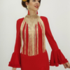 Collar Flamenca Flecos Dorado