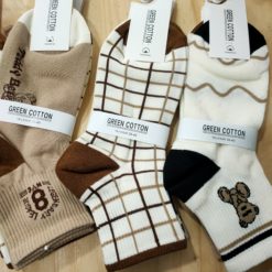 Pack 3 Pares Calcetines Beige GREEN COTTON