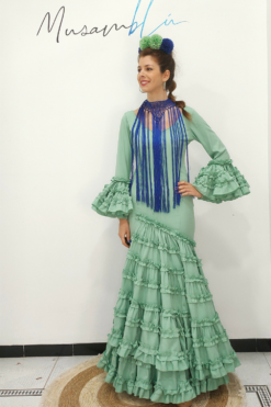 Vestido Flamenca Triana Verde Mint