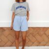 Pantalón Corto Basic Celeste