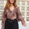 Blusa Chorrera Transparente Beige