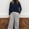 Pantalón Cuadros Celeste