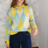 Jersey Polo Rombo Amarillo