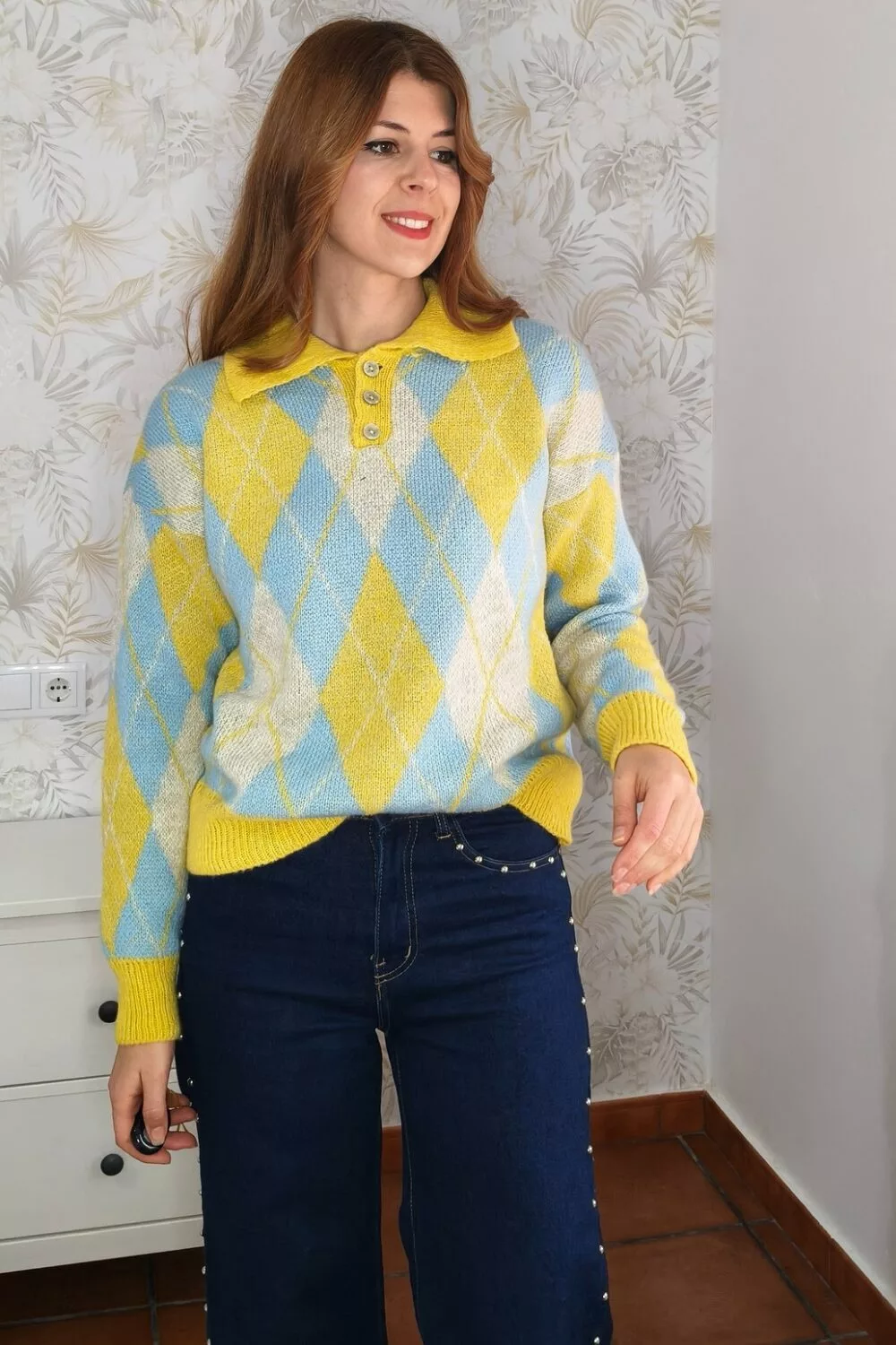 Jersey Polo Rombo Amarillo Jersey Polo Rombo Amarillo