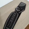 Cinturón Elástico Correa Tachuelas Negro