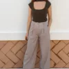 Pantalón Tela Espiga Taupe