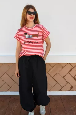 Camiseta Rayas Paris Roja
