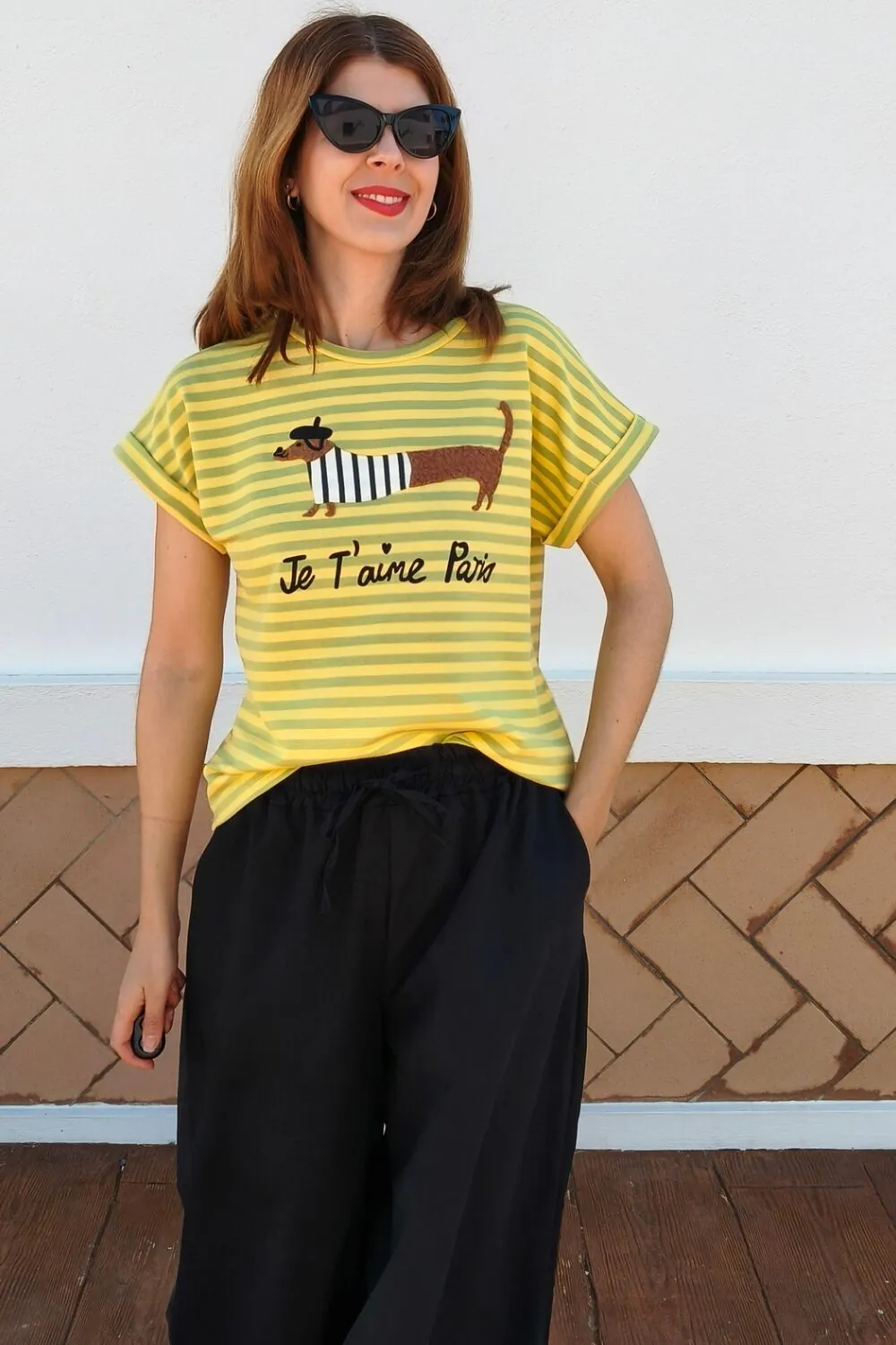 Camiseta Paris Amarilla y Verde Camiseta Paris Amarilla y Verde