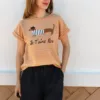 Camiseta Rayas Paris Coral y Verde