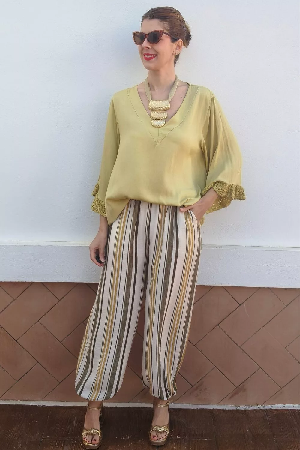 Blusa Altamira Ancha Amarilla Lima Blusa Altamira Ancha Amarilla Lima