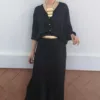 Falda Satinada Negra