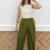 Pantalón Vestir Doble Cierre Verde