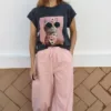 Camiseta Gris Gato Gafas