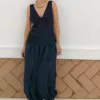 Pantalón Bombacho Vaporoso Marino