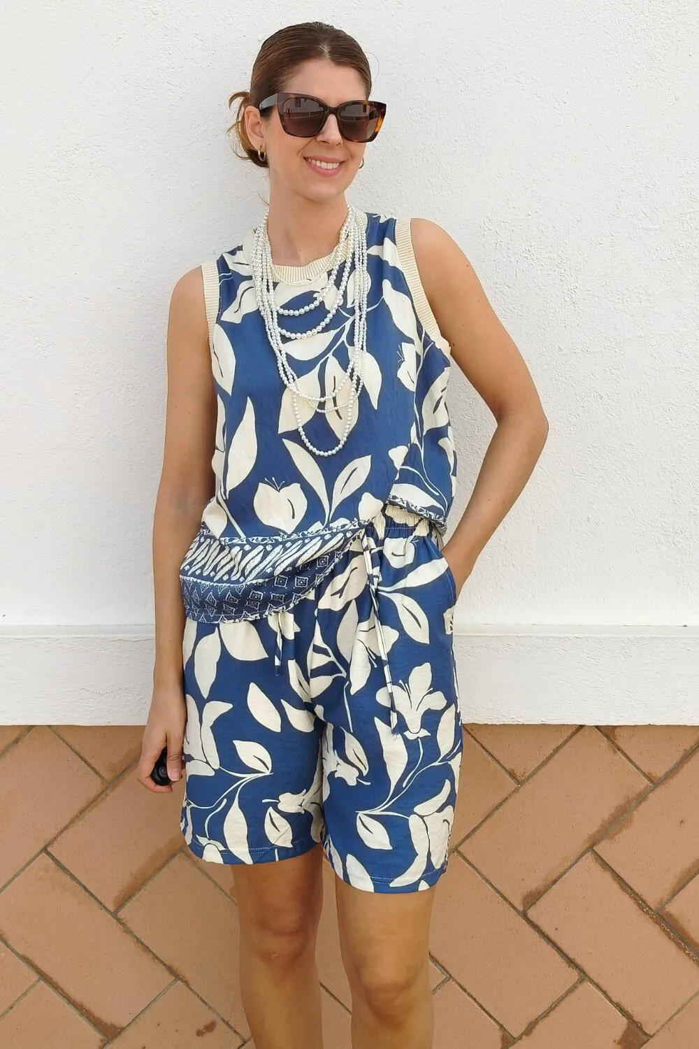 Conjunto Corto Tropi Azul Conjunto Corto Tropi Azul