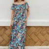 Vestido Floreado Azul