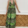 Vestido Indira Espalda Al Aire Verde