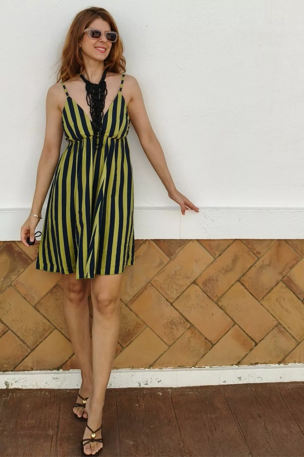 Vestido Rayas Verde Vestido Rayas Verde