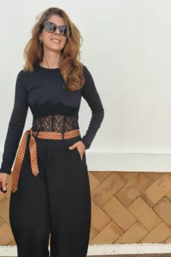 Camiseta Corsé Negro